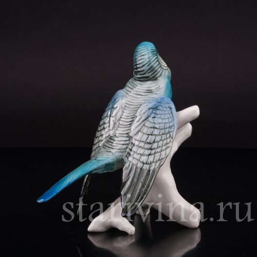 Фарфоровая статуэтка птицы Волнистый попугай, Karl Ens, Германия, вт. пол. 20 в.