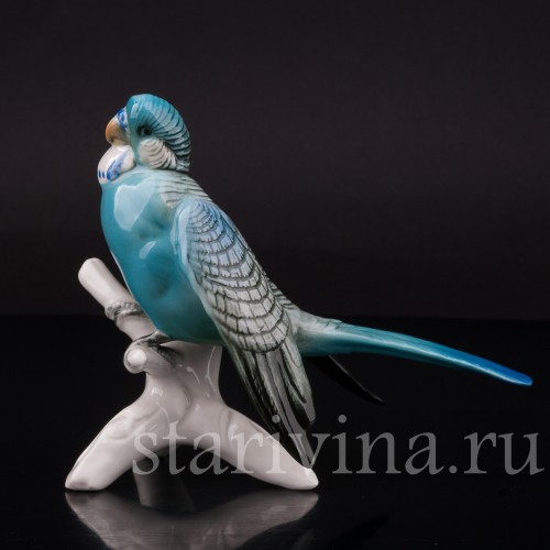 Фарфоровая статуэтка птицы Волнистый попугай, Karl Ens, Германия, вт. пол. 20 в.