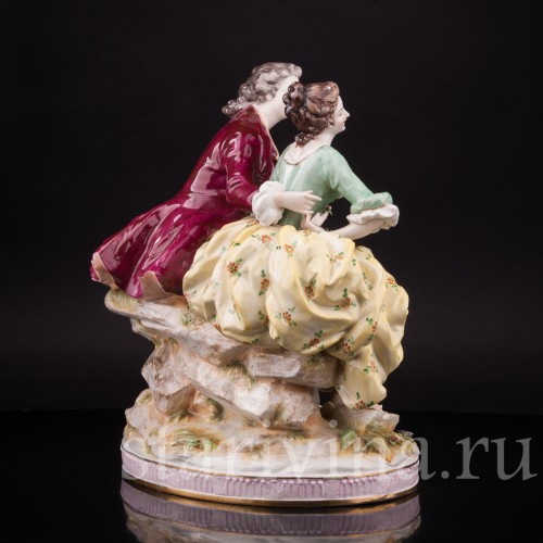 Фарфоровая композиция Пасторальная композиция, Volkstedt, Германия, до 1935 г.