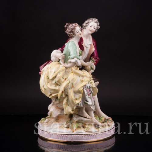 Фарфоровая композиция Пасторальная композиция, Volkstedt, Германия, до 1935 г.