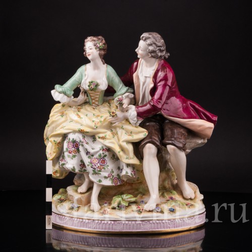 Фарфоровая композиция Пасторальная композиция, Volkstedt, Германия, до 1935 г.