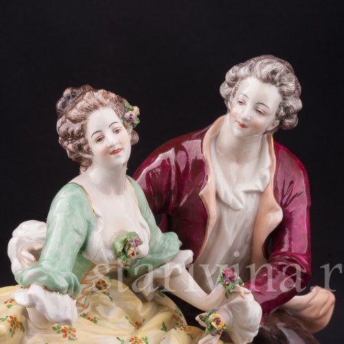 Фарфоровая композиция Пасторальная композиция, Volkstedt, Германия, до 1935 г.