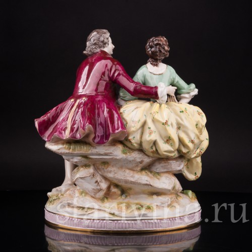 Фарфоровая композиция Пасторальная композиция, Volkstedt, Германия, до 1935 г.