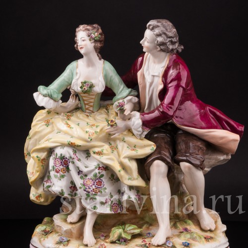 Фарфоровая композиция Пасторальная композиция, Volkstedt, Германия, до 1935 г.