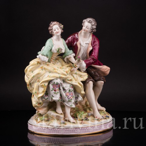 Фарфоровая композиция Пасторальная композиция, Volkstedt, Германия, до 1935 г.