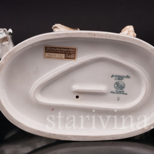 Фарфоровая фигурка Лошадь с жеребёнком, Hutschenreuther, Германия, сер. 20 в.