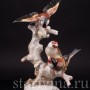 Фарфоровая статуэтка птиц Три щегла на дереве, Hutschenreuther, Германия, сер. 20 в.