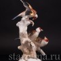Фарфоровая статуэтка птиц Три щегла на дереве, Hutschenreuther, Германия, сер. 20 в.