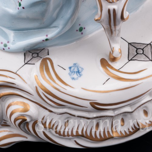 Фарфоровая композиция Домашний концерт, кружевная, Volkstedt, Германия, после 1935 г.