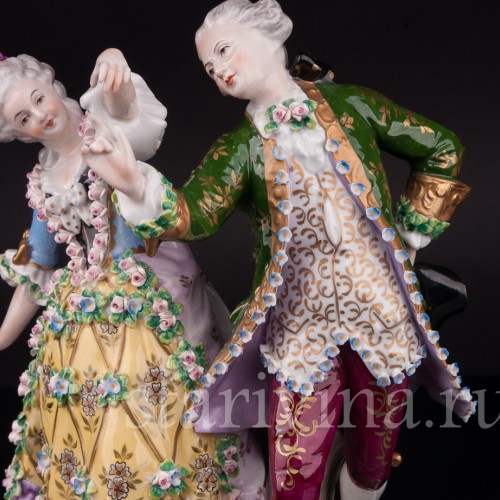 Фарфоровая статуэтка Танцующая пара, Sitzendorf, Германия, вт. пол. 20 века.