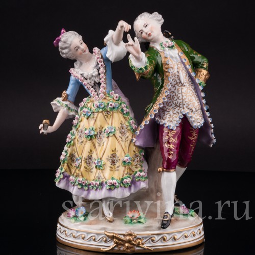 Фарфоровая статуэтка Танцующая пара, Sitzendorf, Германия, вт. пол. 20 века.
