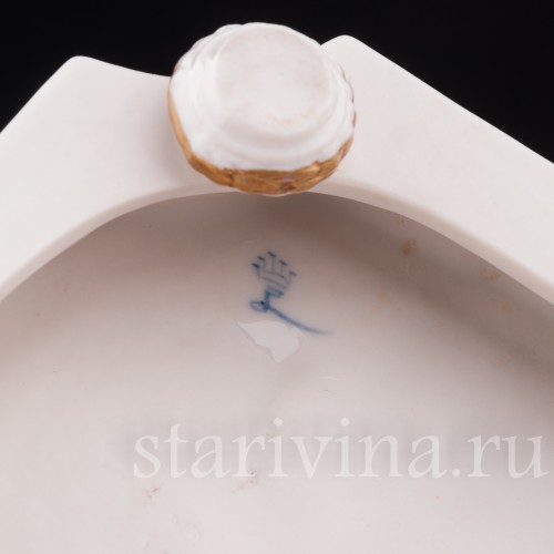 Фарфоровая статуэтка Чашечка чаю, кружевная, Dressel, Kister & Co, Германия, нач. 20 в.