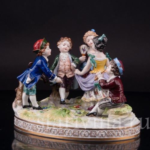 Фарфоровая композиция Играющие дети, Volkstedt, Германия, кон. 19 - нач. 20 вв.