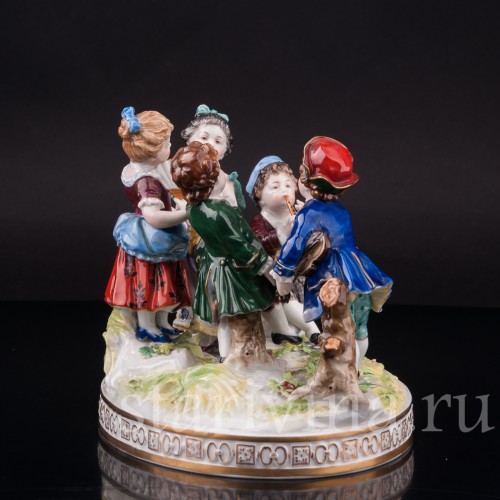 Фарфоровая композиция Играющие дети, Volkstedt, Германия, кон. 19 - нач. 20 вв.