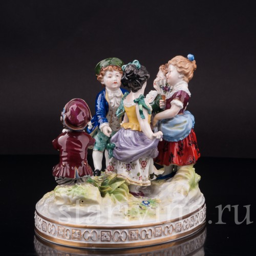 Фарфоровая композиция Играющие дети, Volkstedt, Германия, кон. 19 - нач. 20 вв.