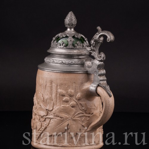 Уцененная пивная кружка Бахус, 1/2 л, Германия, нач. 20 в.