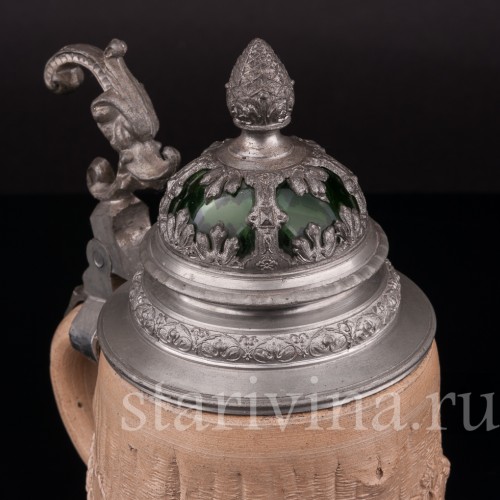 Уцененная пивная кружка Бахус, 1/2 л, Германия, нач. 20 в.