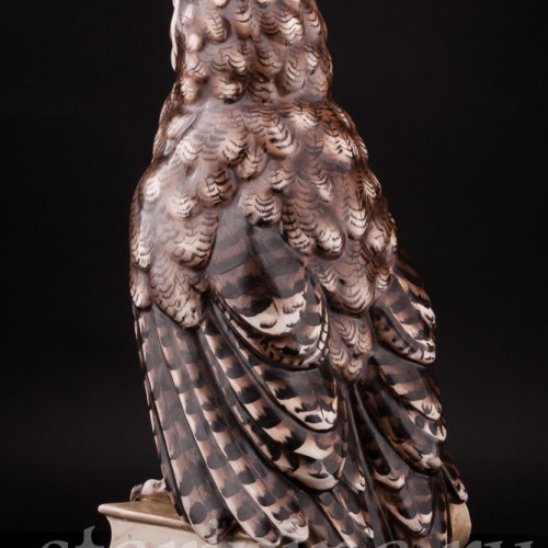 Фарфоровая статуэтка птицы Сова на книгах, Volkstedt, Германия, кон. 19 в.