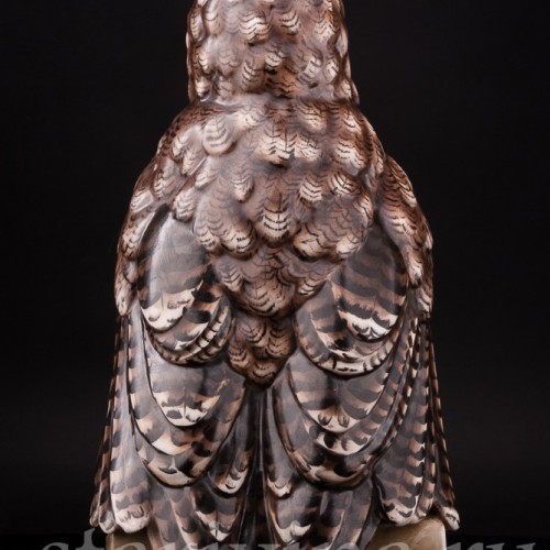 Фарфоровая статуэтка птицы Сова на книгах, Volkstedt, Германия, кон. 19 в.