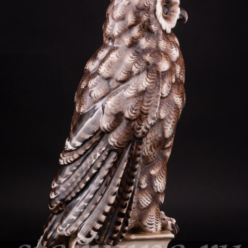 Фарфоровая статуэтка птицы Сова на книгах, Volkstedt, Германия, кон. 19 в.