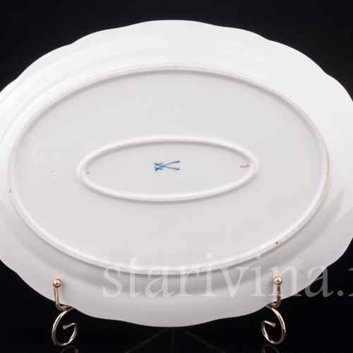 Фарфоровое блюдо Красный дракон, Meissen, Германия, вт. пол. 20 в.