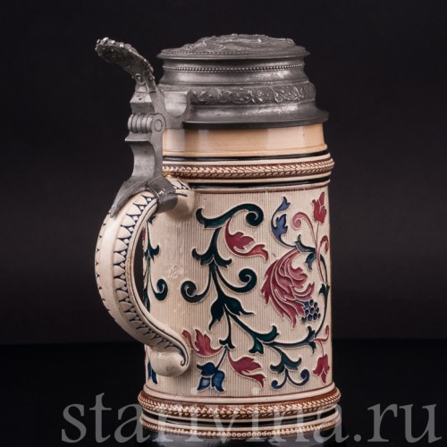 Старинная пивная кружка Трубач из Зекингена, 1/2 л, Reinhold Merkelbach, Германия, кон. 19 - нач. 20 вв.