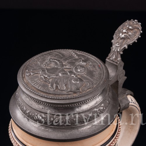 Старинная пивная кружка Трубач из Зекингена, 1/2 л, Reinhold Merkelbach, Германия, кон. 19 - нач. 20 вв.