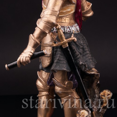 Фарфоровая статуэтка Полководец в доспехах, Германия, 19 в.