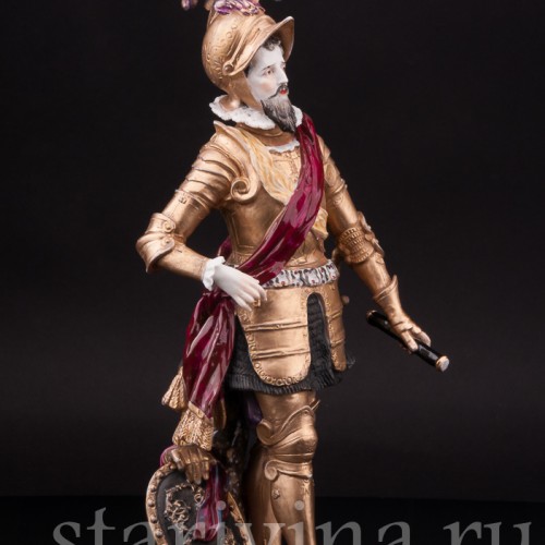 Фарфоровая статуэтка Полководец в доспехах, Германия, 19 в.