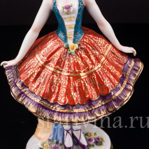 Фигурка из фарфора Танцовщица Sitzendorf, Германия, кон. 19 - нач. 20 вв.