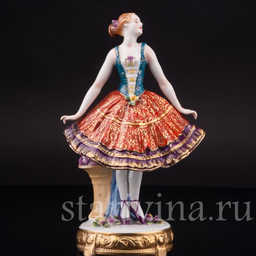 Фигурка из фарфора Танцовщица Sitzendorf, Германия, кон. 19 - нач. 20 вв.