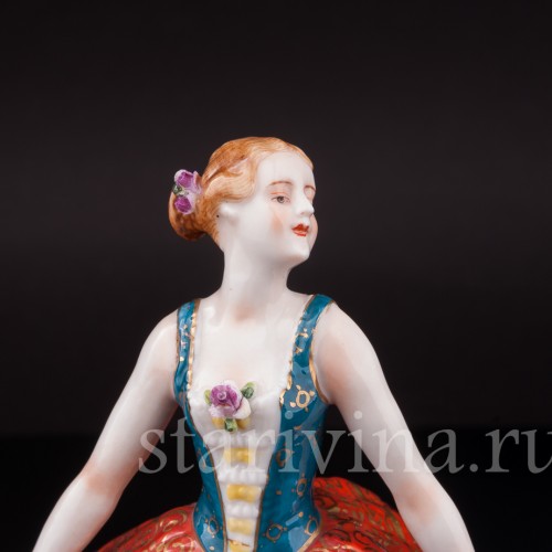 Фигурка из фарфора Танцовщица Sitzendorf, Германия, кон. 19 - нач. 20 вв.