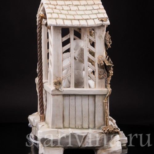 Фарфоровая лампа В беседке, E. A. Muller, Германия, кон. 19 - нач. 20 вв.