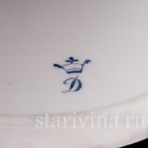 Фарфоровая статуэтка Дама с веером, колокольчик, Helena Wolfsohn, Германия, кон. 19 - нач. 20 вв.