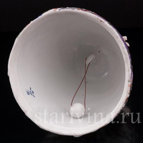 Фарфоровая статуэтка Дама с веером, колокольчик, Helena Wolfsohn, Германия, кон. 19 - нач. 20 вв.