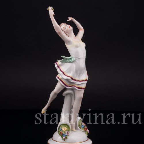 Фарфоровая статуэтка Танцующая девушка, Scheibe-Alsbach, Германия, перв. пол. 20 в.