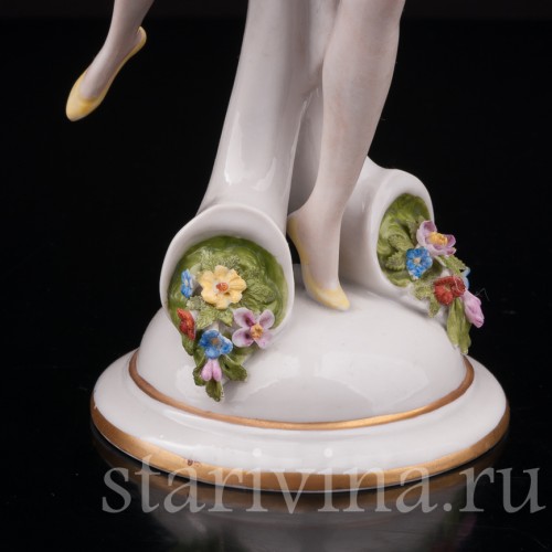 Фарфоровая статуэтка Танцующая девушка, Scheibe-Alsbach, Германия, перв. пол. 20 в.