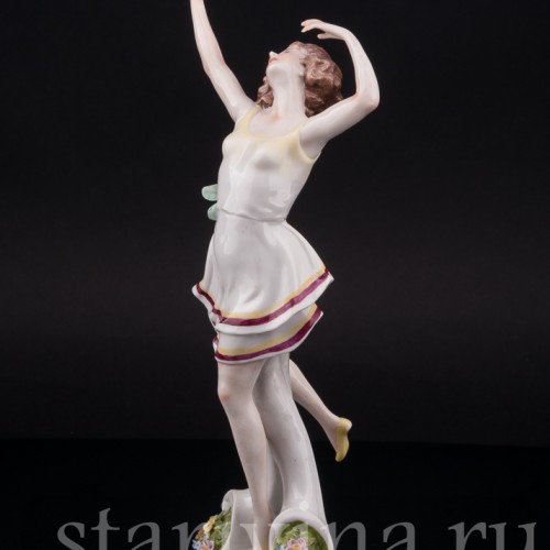 Фарфоровая статуэтка Танцующая девушка, Scheibe-Alsbach, Германия, перв. пол. 20 в.