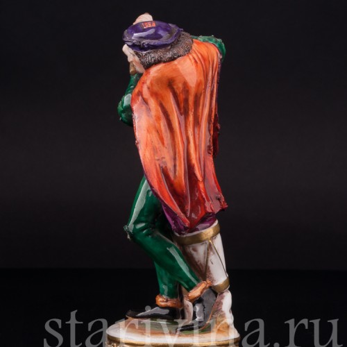 Фарфоровая статуэтка Уличный музыкант, Rudolf Kammer, Германия, 1961-1990 гг.