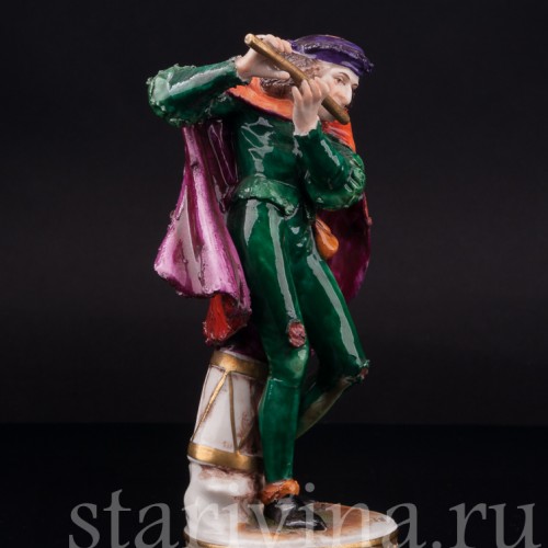 Фарфоровая статуэтка Уличный музыкант, Rudolf Kammer, Германия, 1961-1990 гг.