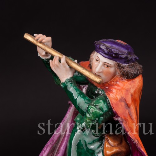 Фарфоровая статуэтка Уличный музыкант, Rudolf Kammer, Германия, 1961-1990 гг.