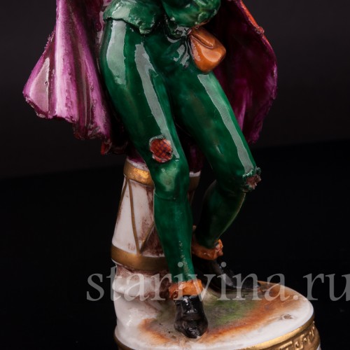 Фарфоровая статуэтка Уличный музыкант, Rudolf Kammer, Германия, 1961-1990 гг.