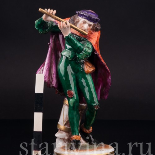 Фарфоровая статуэтка Уличный музыкант, Rudolf Kammer, Германия, 1961-1990 гг.