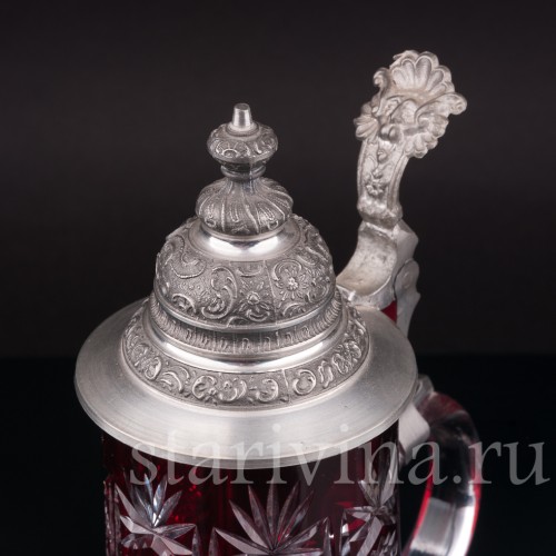 Старинная Хрустальная кужка, 1/2 л, Германия, перв. пол. 20 в.