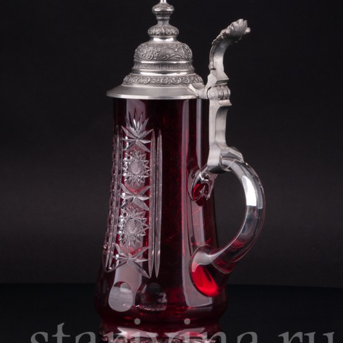 Старинная Хрустальная кужка, 1/2 л, Германия, перв. пол. 20 в.