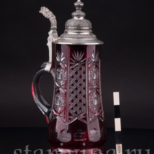 Старинная Хрустальная кужка, 1/2 л, Германия, перв. пол. 20 в.