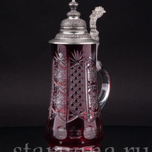 Старинная Хрустальная кужка, 1/2 л, Германия, перв. пол. 20 в.