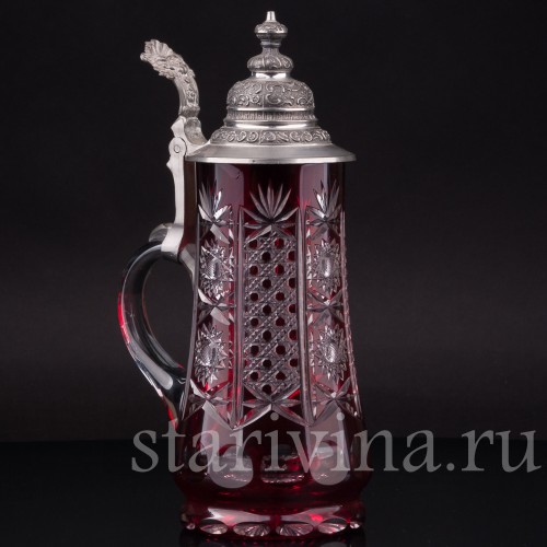 Старинная Хрустальная кужка, 1/2 л, Германия, перв. пол. 20 в.