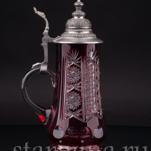 Старинная Хрустальная кужка, 1/2 л, Германия, перв. пол. 20 в.