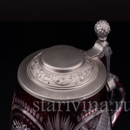 Винтажная Хрустальная кужка, 1/2 л, Германия, вт. пол. 20 в.